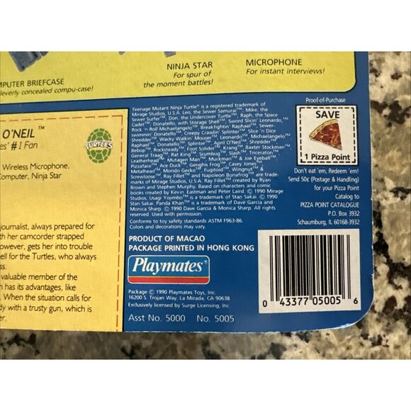 1990 Teenage Mutant Ninja Turtles April O'Neil Figure Playmates Brand New Sealed - Picture 7 of 7